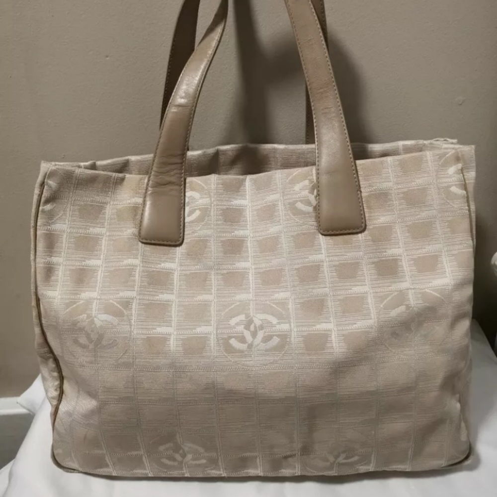 Authentic CHANEL Canvas Travel Tote Bag